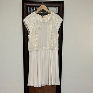 Ted Baker Pearl Detail Cap Sleeve Dress - size 4